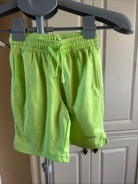 Kids Lime Green Drawstring Shorts